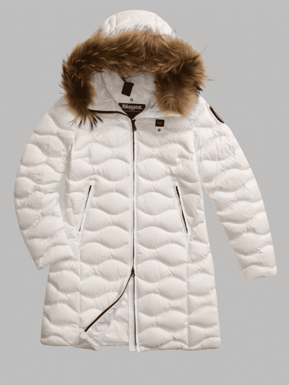 Blauer Piumino Lungo Donna Invernale Pelliccia