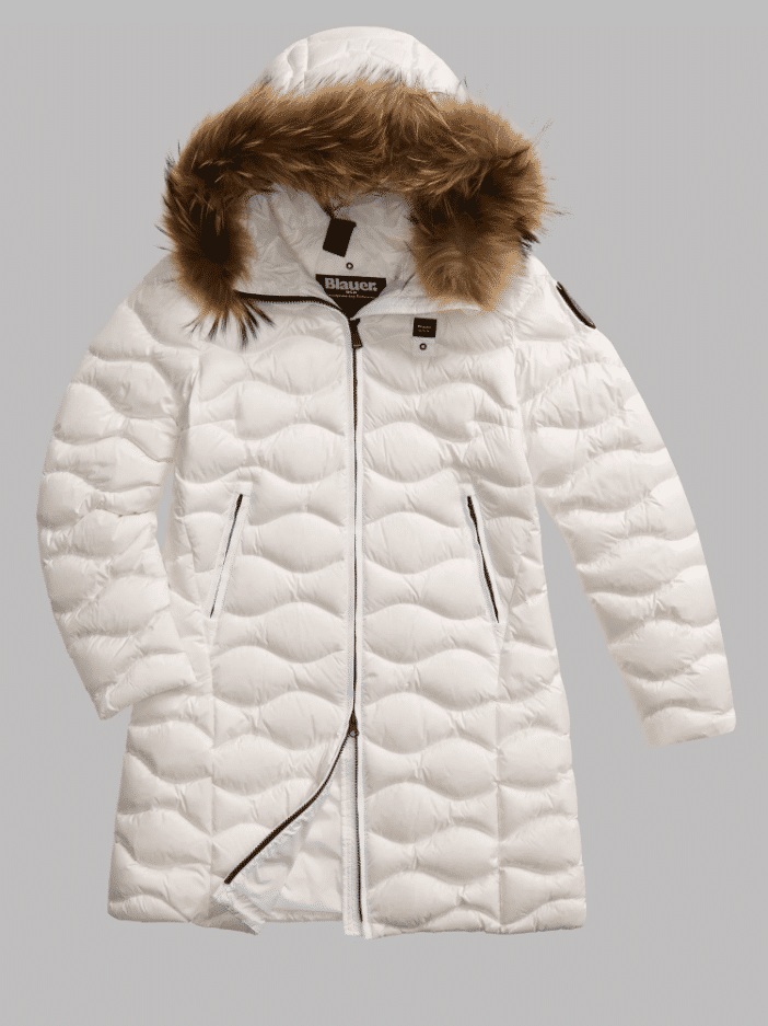 Blauer Piumino Lungo Donna Invernale Pelliccia