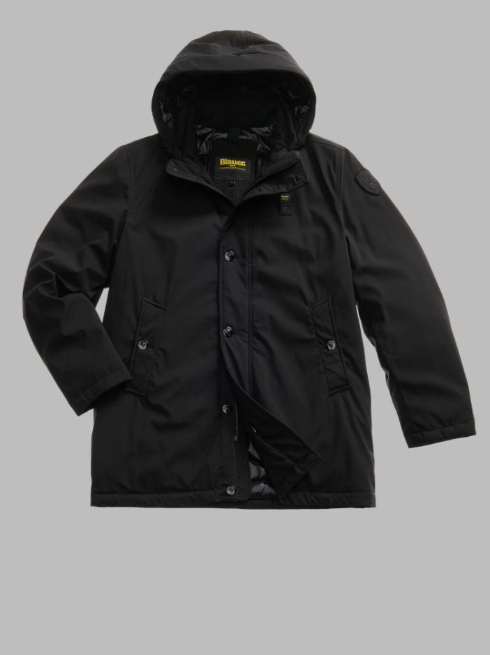 Parka Uomo lungo, Chester, in neoprene idrorepellente 