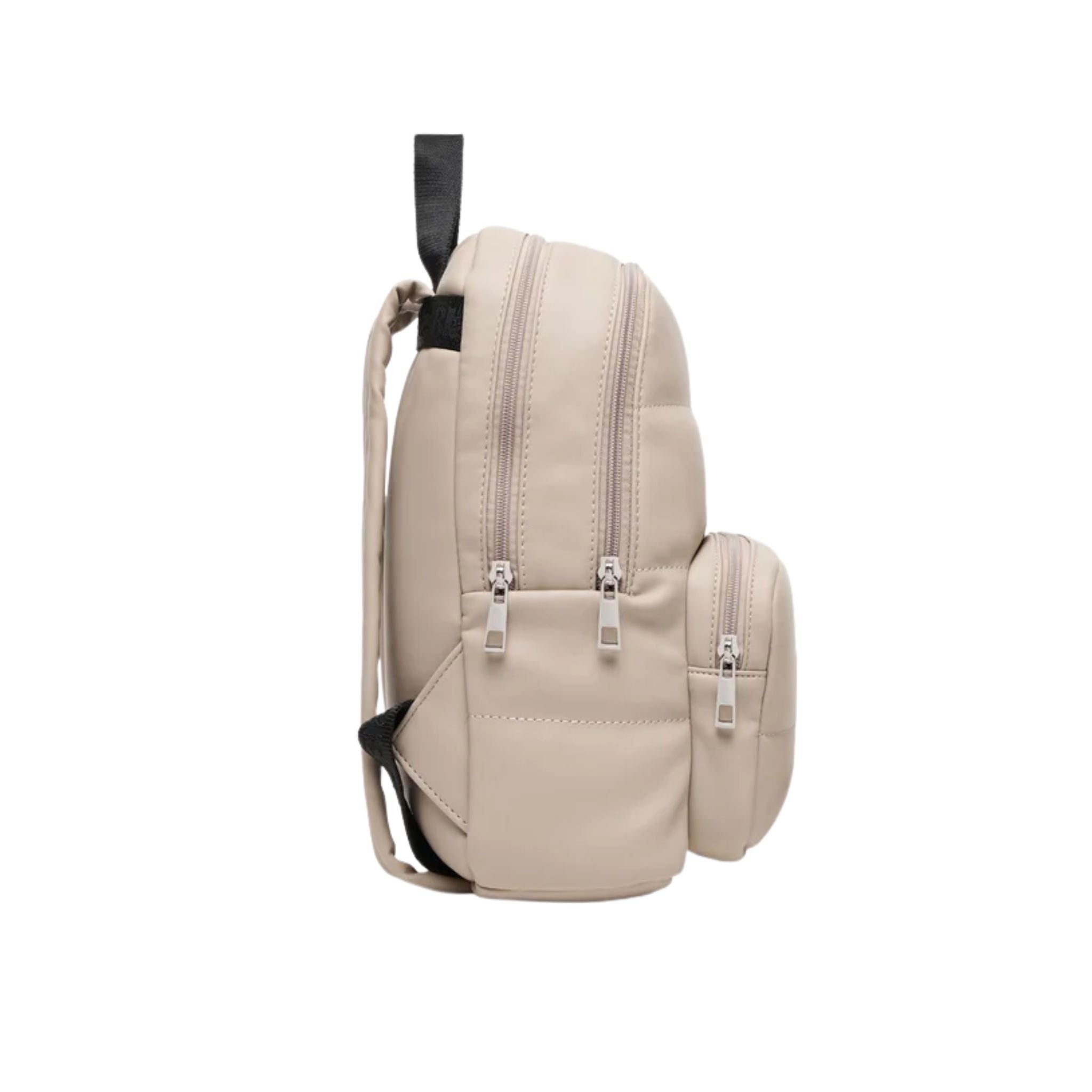 Zaino Donna Polly Beige, con doppio scomparto zip e tasca frontale 