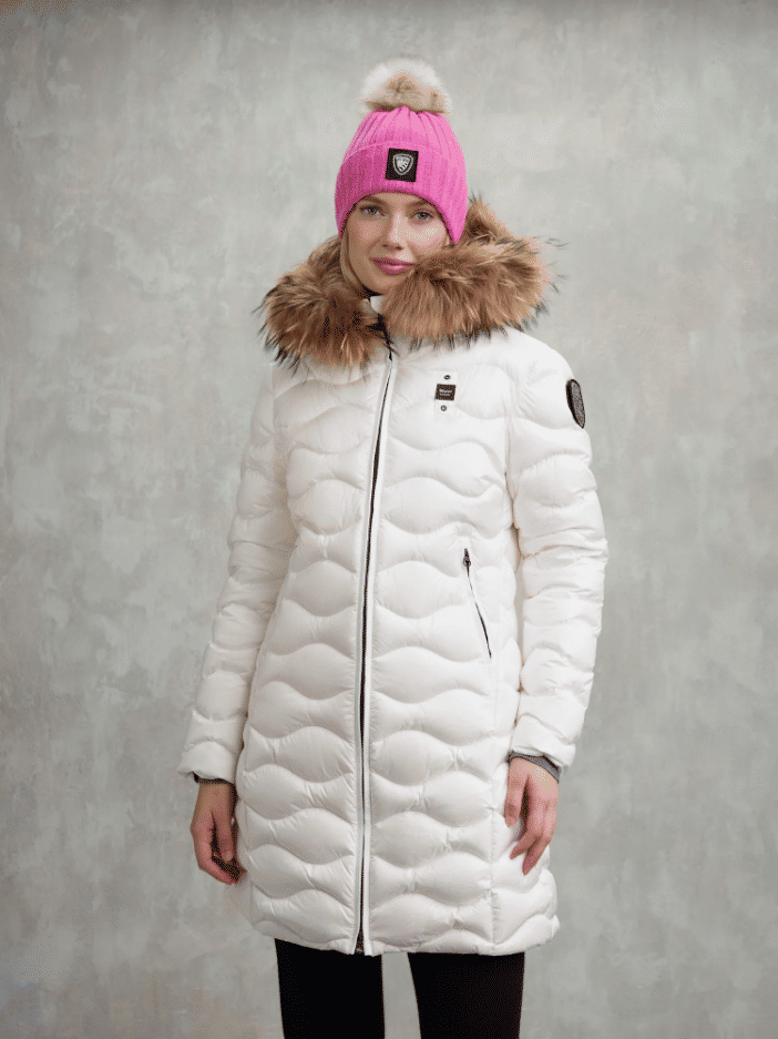 Blauer Piumino Lungo Donna Invernale Pelliccia