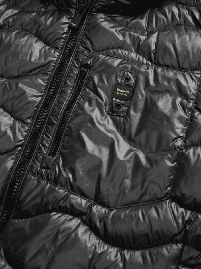 Blauer Piumino Trapuntato Onde Invernale Uomo
