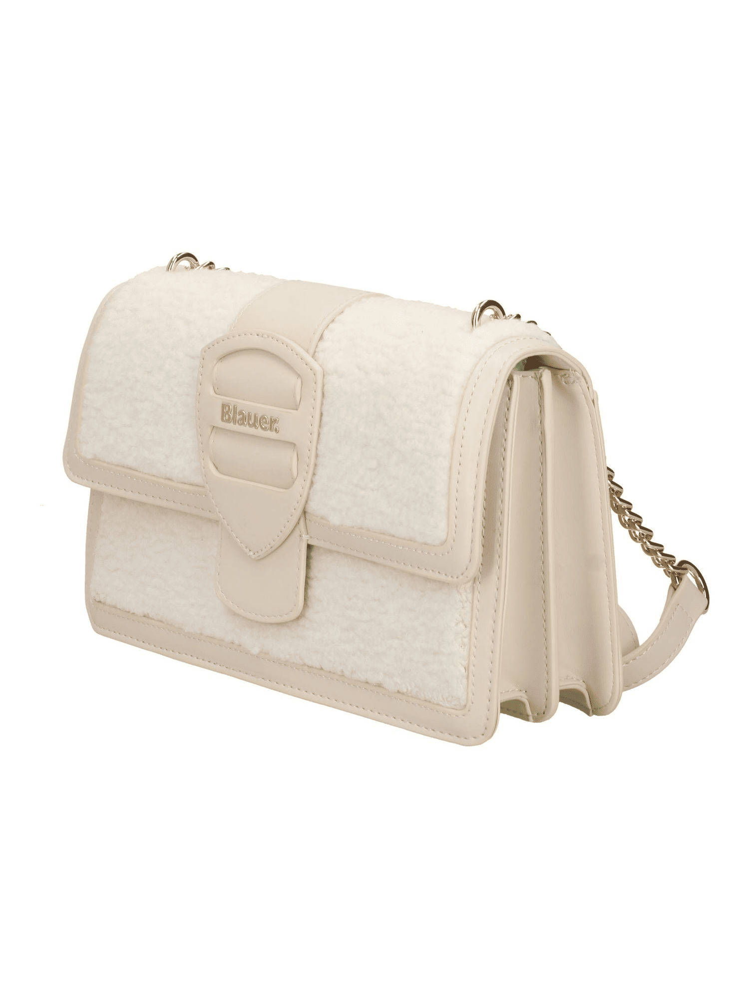 Borsa Donna tracolla Mixy05, Bianca, con patta e numerosi scomparti 