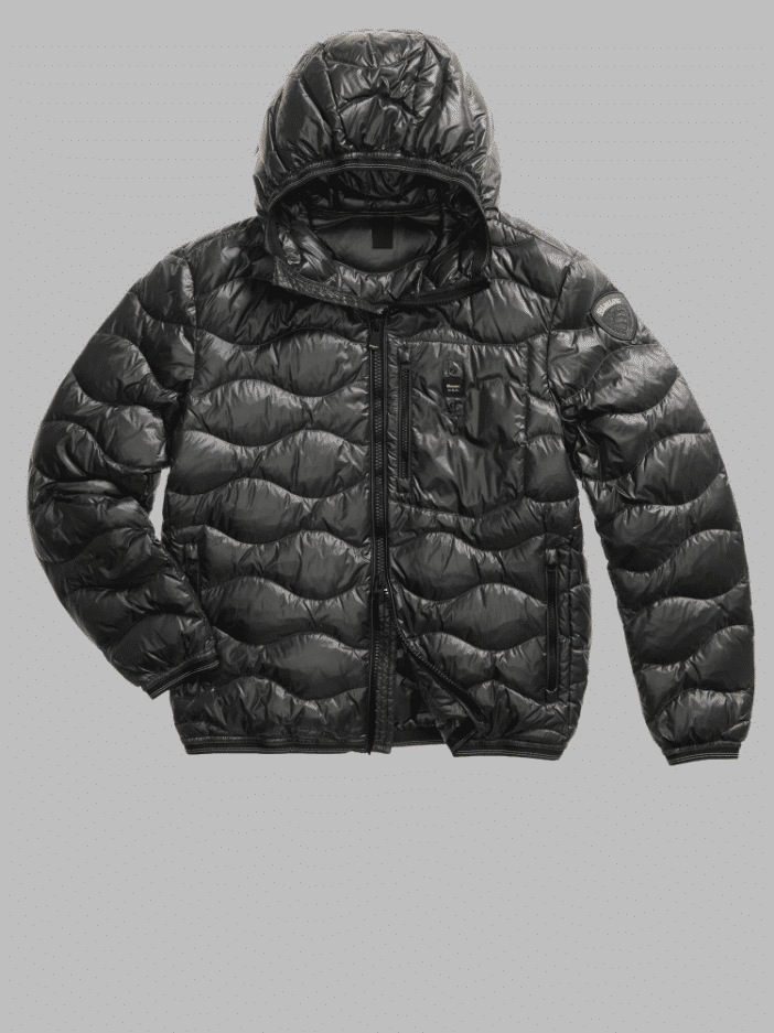 Blauer Piumino Trapuntato Onde Invernale Uomo