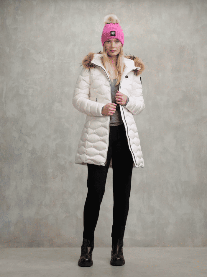 Blauer Piumino Lungo Donna Invernale Pelliccia