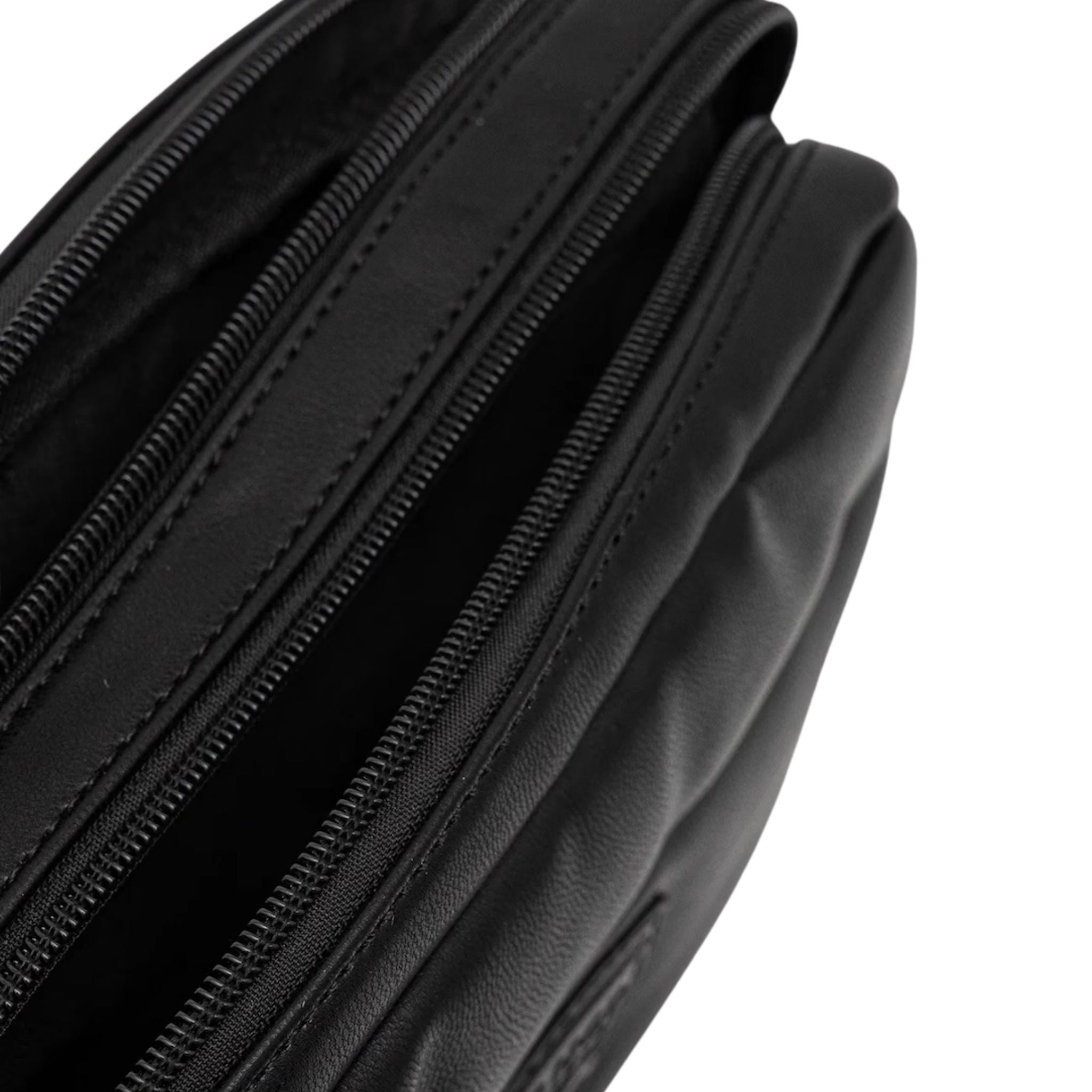 Borsa Donna Nera, Smarty, con impunture a righe orizzontali 