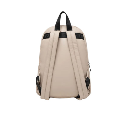 Zaino Donna Polly Beige, con doppio scomparto zip e tasca frontale 