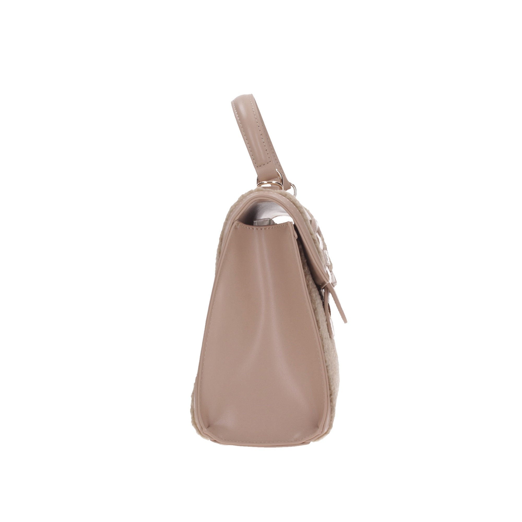 Borsa Donna Wally05 Beige, con manico a mano e tracolla rimovibile 