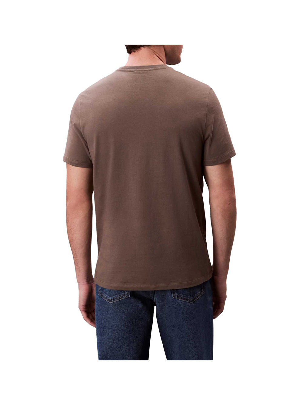 T-Shirt Ss Smooth Cttn Solid Uomo - Marrone