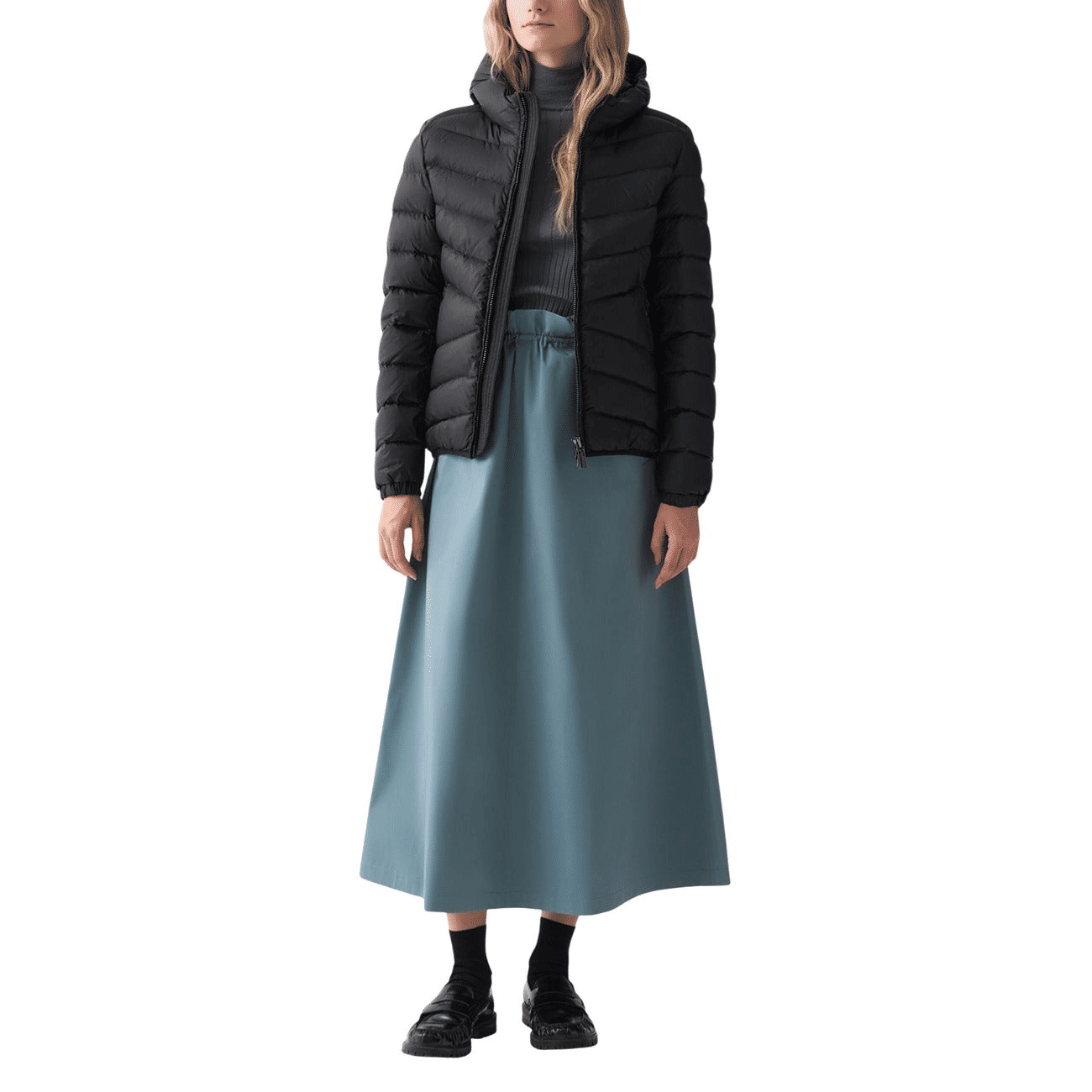 Colmar Originals Giubbotto Donna Nero con Cerniera Cappuccio Maniche Lunghe Scollo Alto Tasche Anteriori - Giubbotto Poliammide