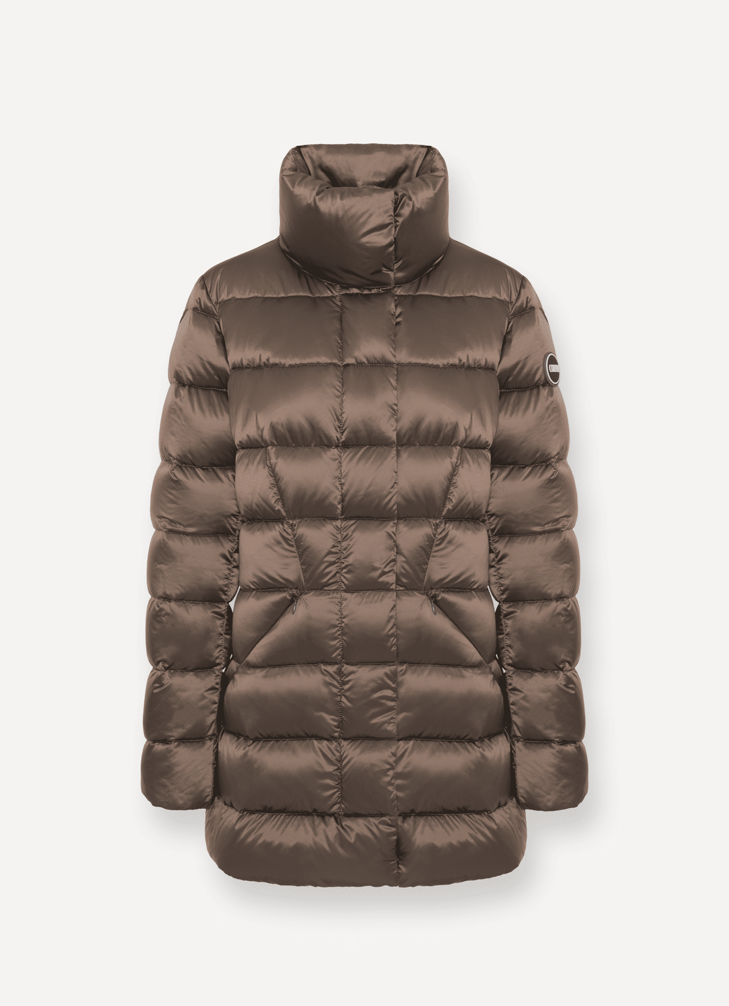 Piumino lungo sciancrato