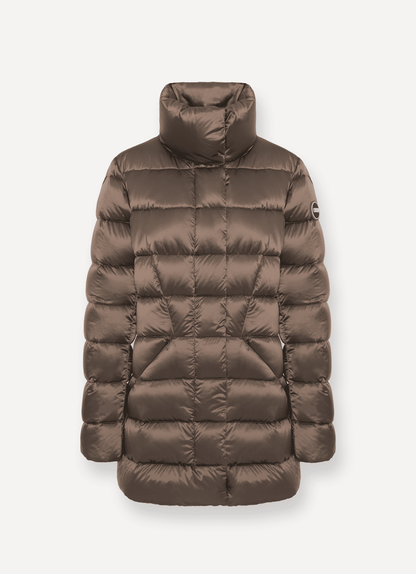 Piumino lungo sciancrato