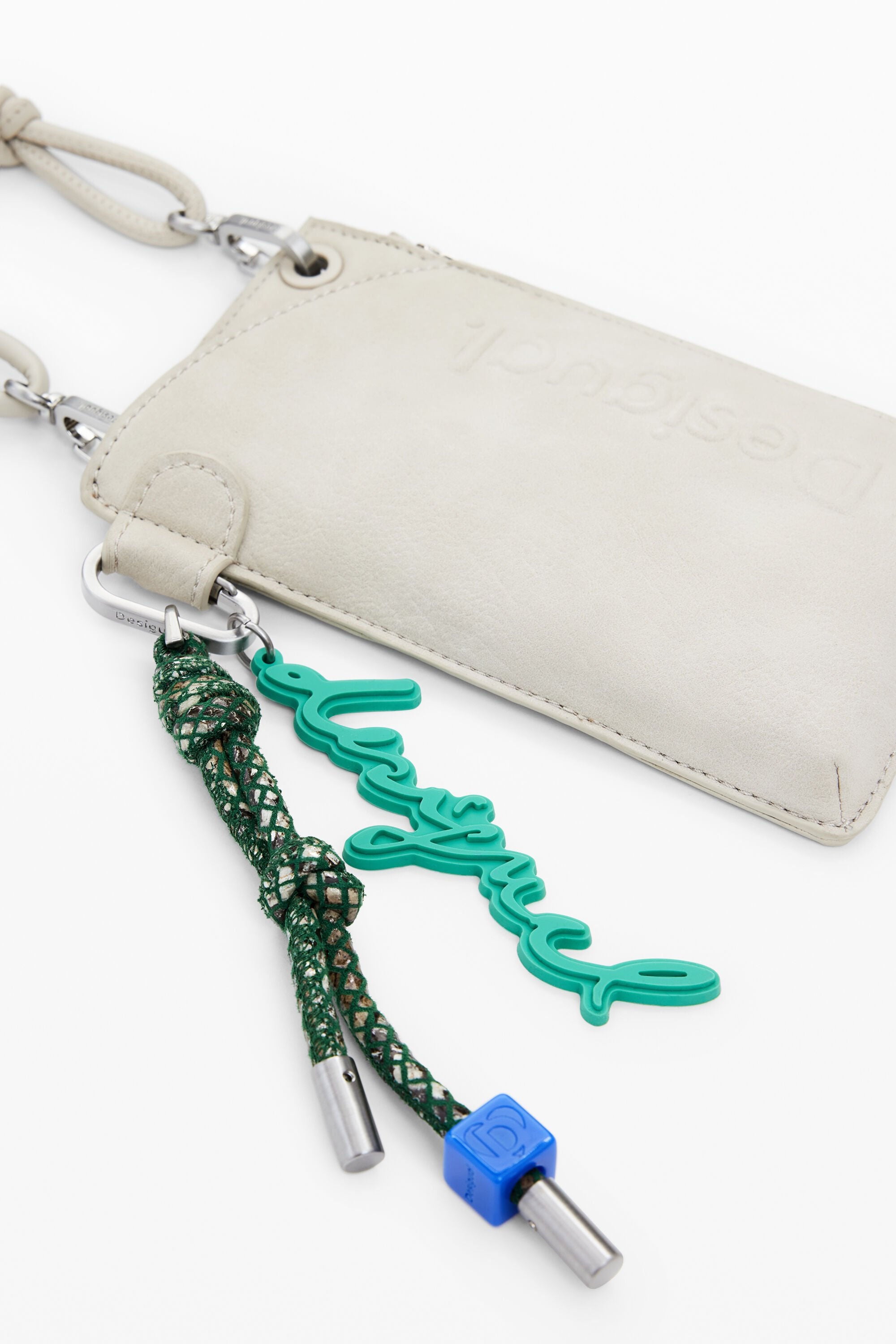 Porta cellulare effetto pelle con logo