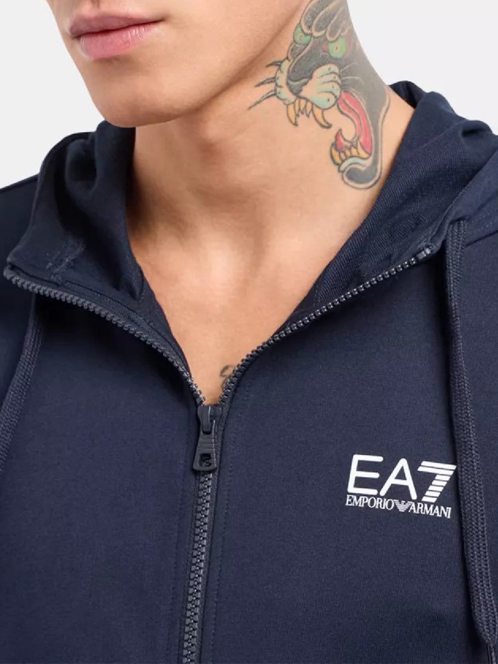 Felpa full zip con cappuccio
