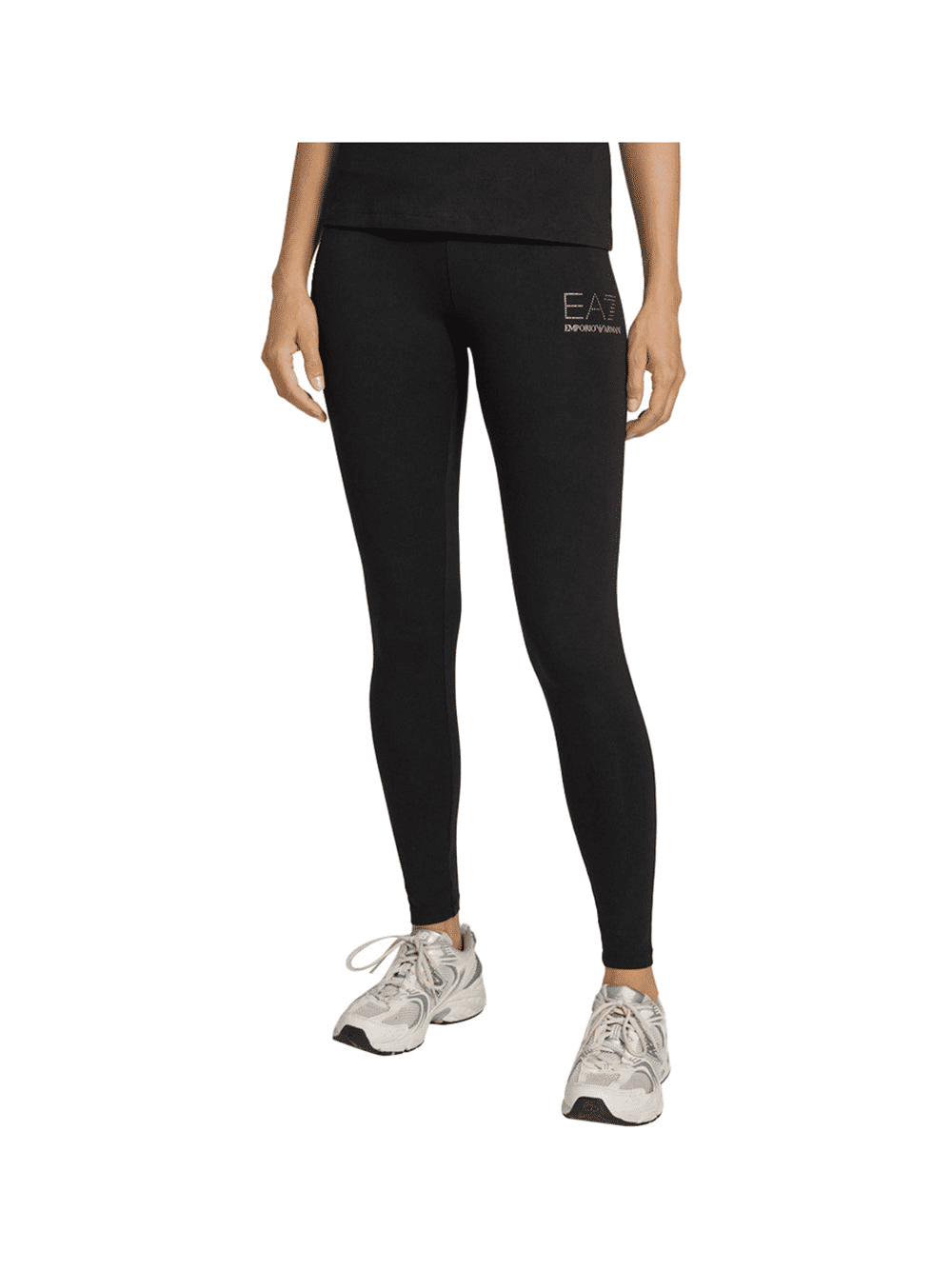 Ea7 Pantaloni Donna Nero Elastico Casual