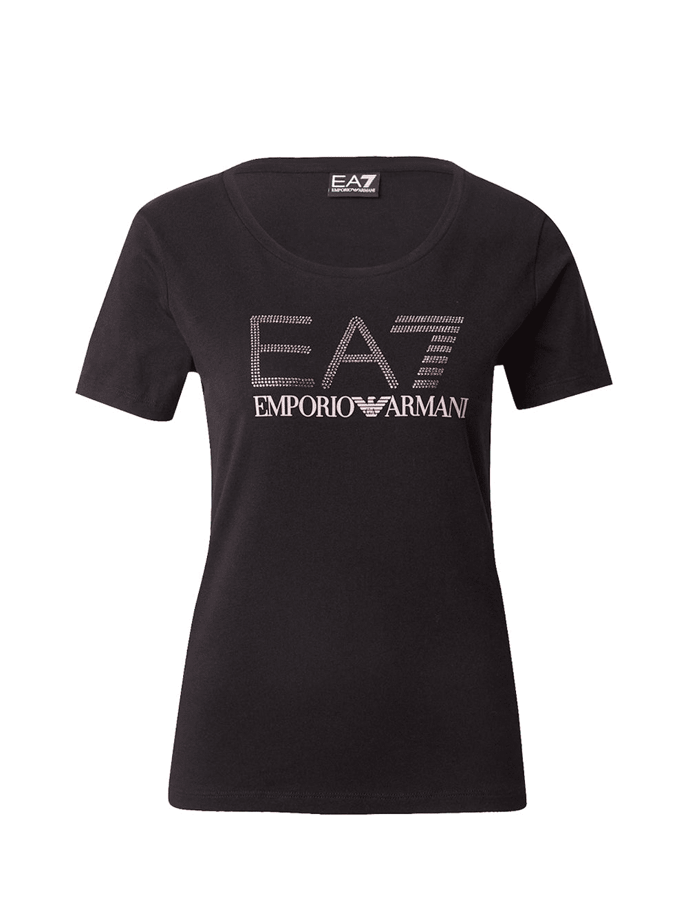 Ea7 T-Shirt Girocollo Logo Series Cotone Donna