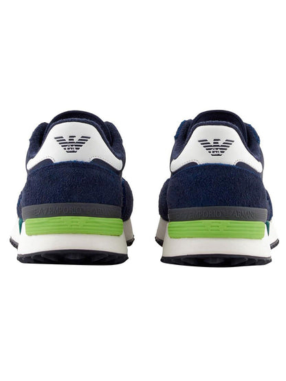 Sneakers Unisex, con tomaia in pelle e tessuto ed inserti a contrasto sulla suola