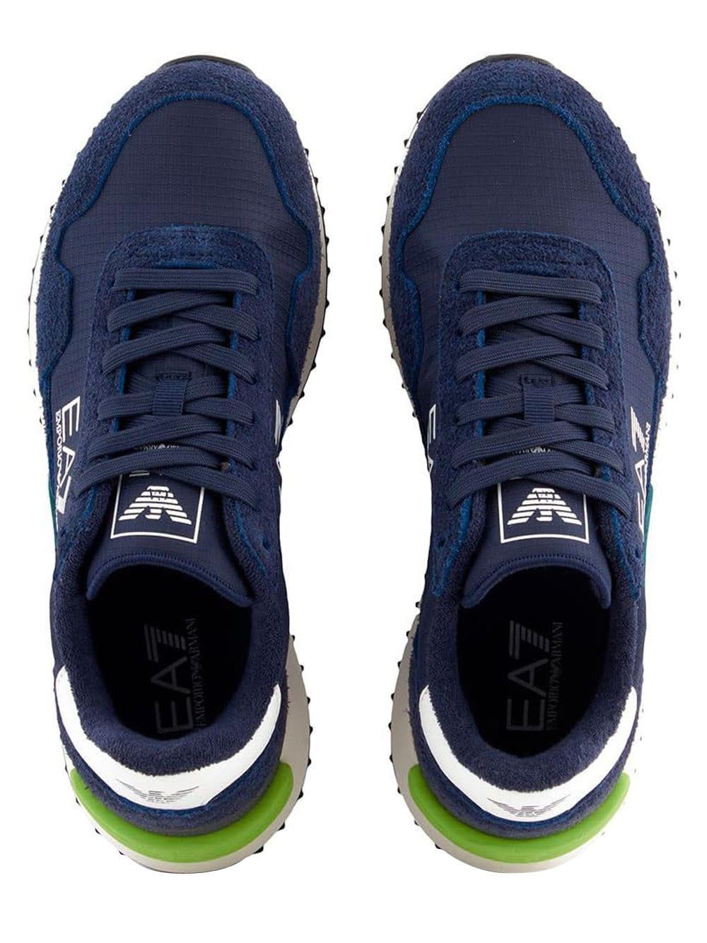 Sneakers Unisex, con tomaia in pelle e tessuto ed inserti a contrasto sulla suola