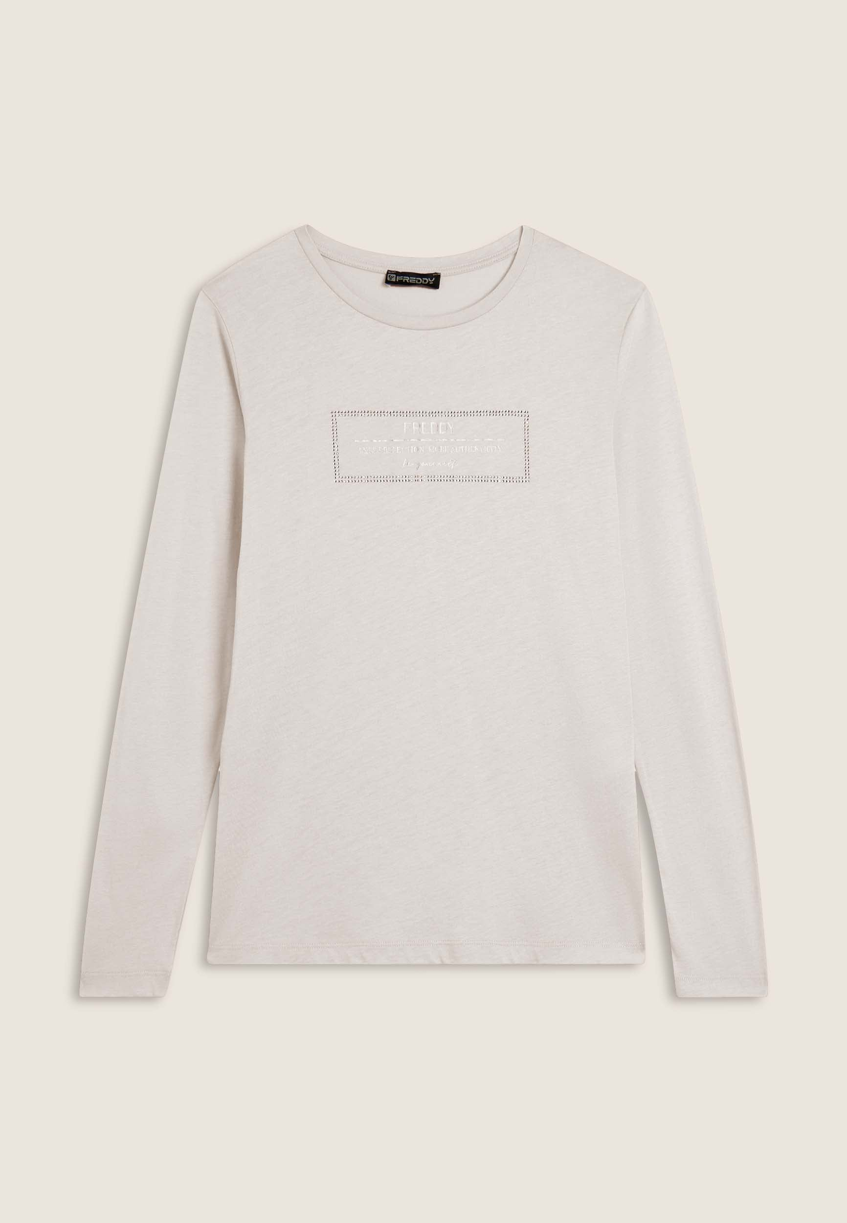 Freddy T-shirt Lunga Donna Grafica Cotone-Modal