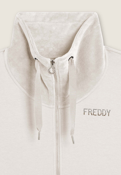 Freddy Felpa Zip Donna Velluto Collo Alto