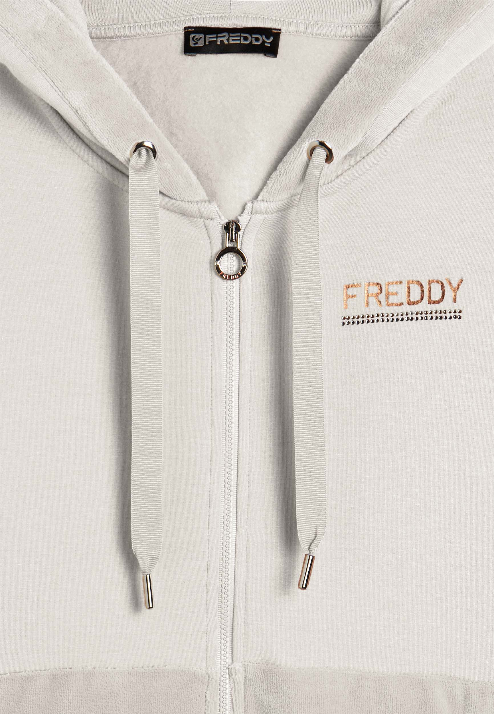 Freddy Felpa Cappuccio Zip Donna Velluto