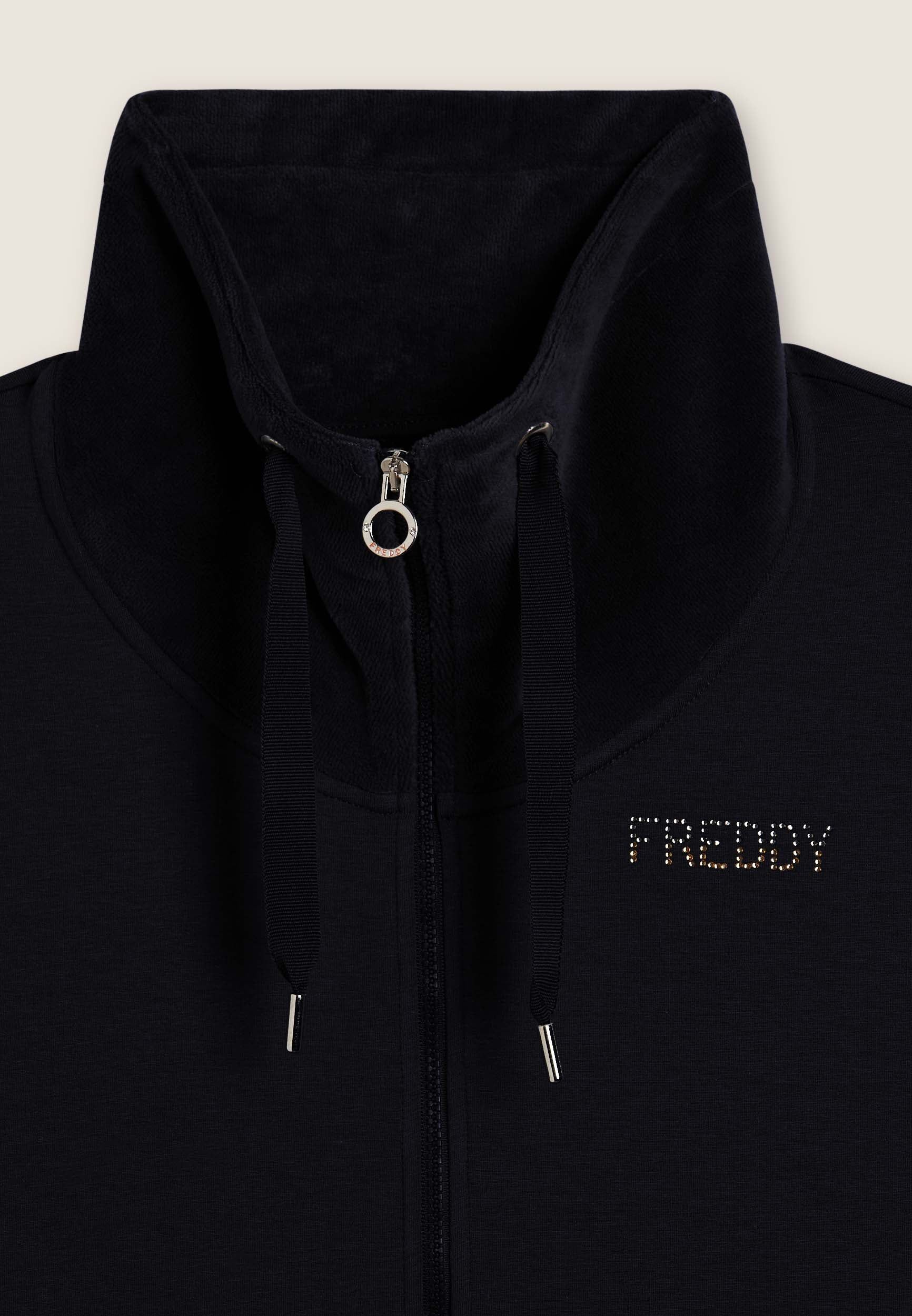 Freddy Felpa Donna Zip Collo Alto Velluto