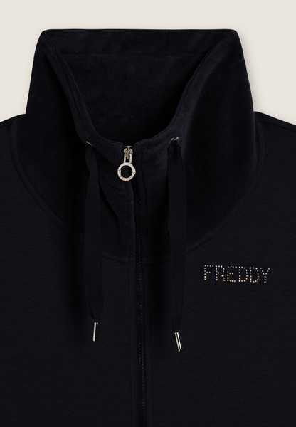 Freddy Felpa Donna Zip Collo Alto Velluto