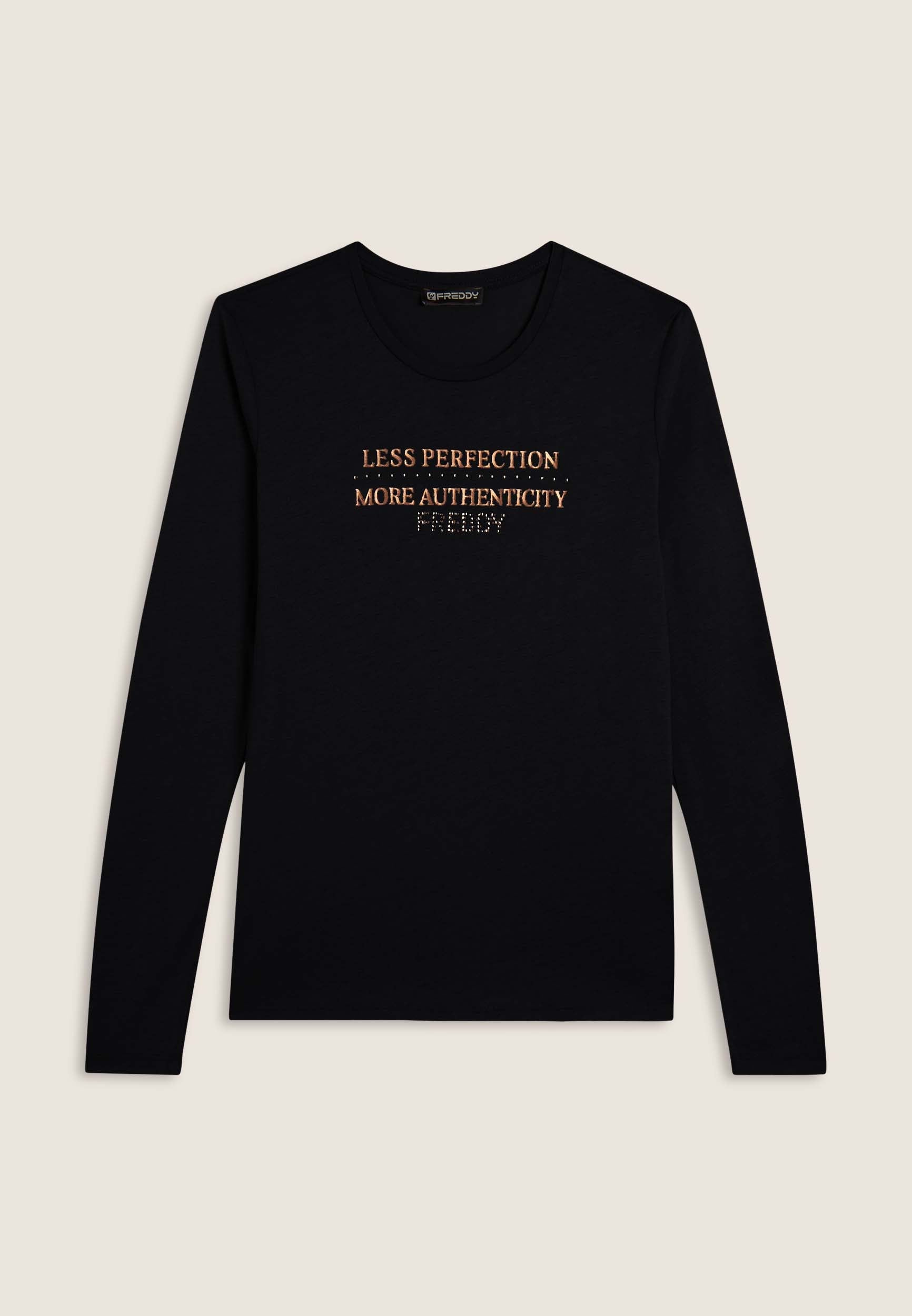 Freddy T-shirt Manica Lunga Grafica Donna Cotone Modal
