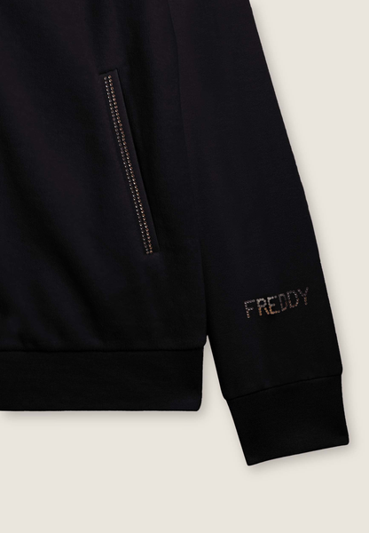 Freddy Felpa Donna Velluto Collo Alto Zip