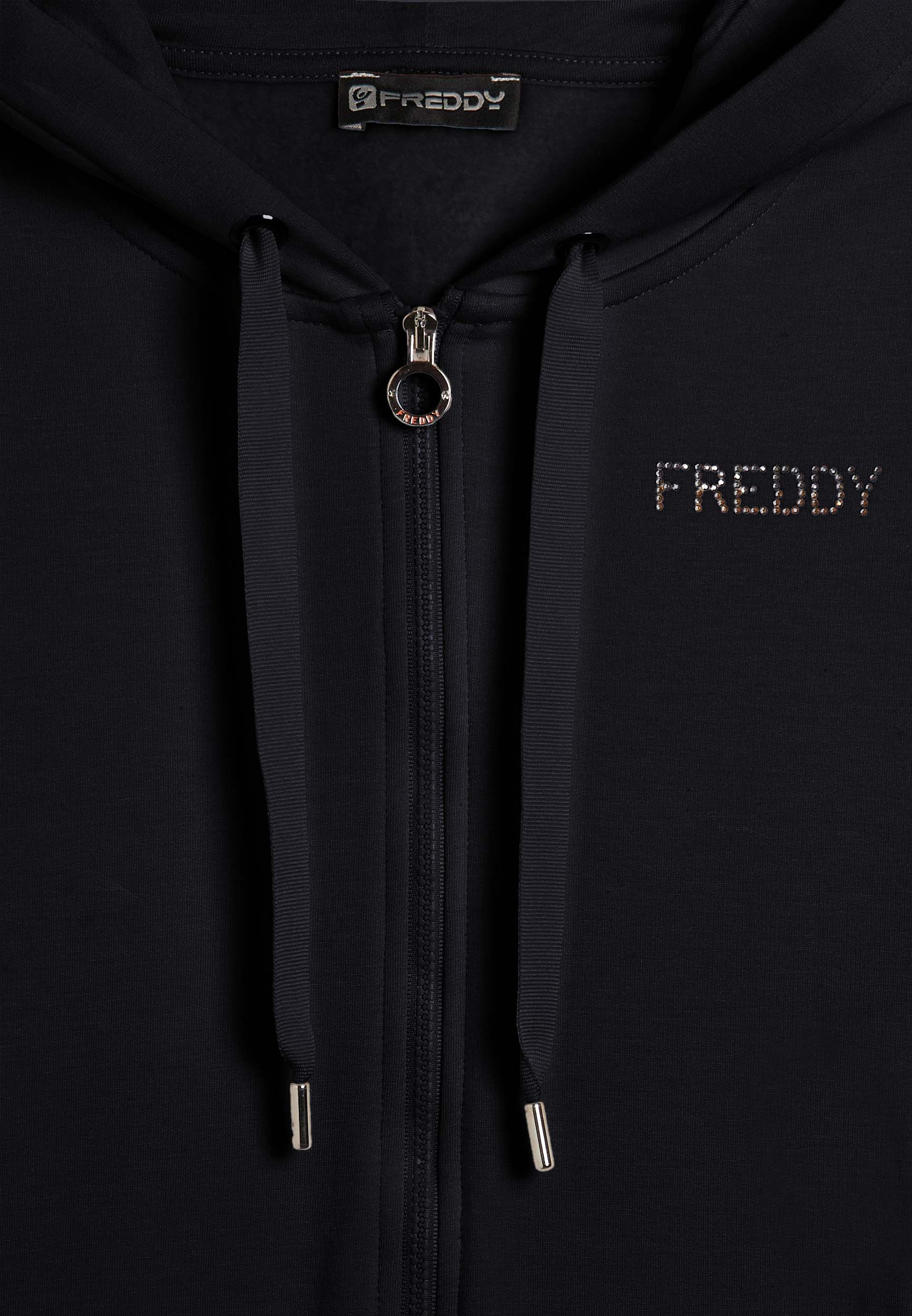 Freddy Felpa Sportiva Donna Zip Strass Modal