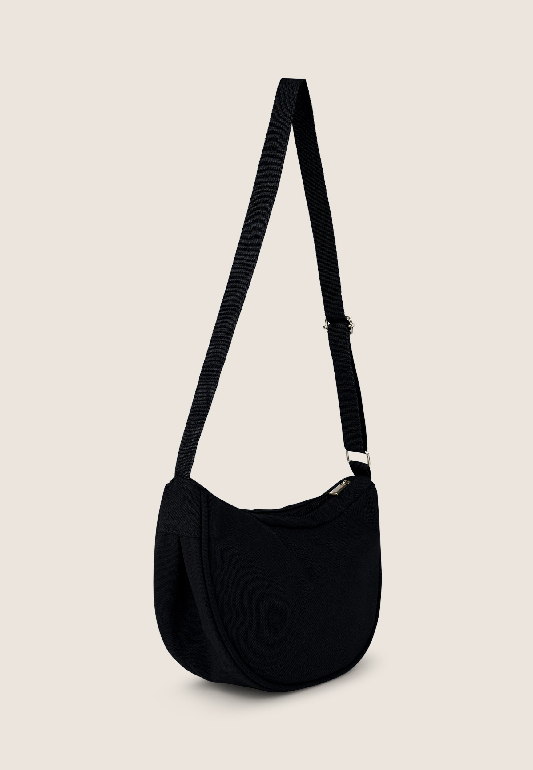 Freddy Borsa Spalla Mezzaluna Canvas Zip