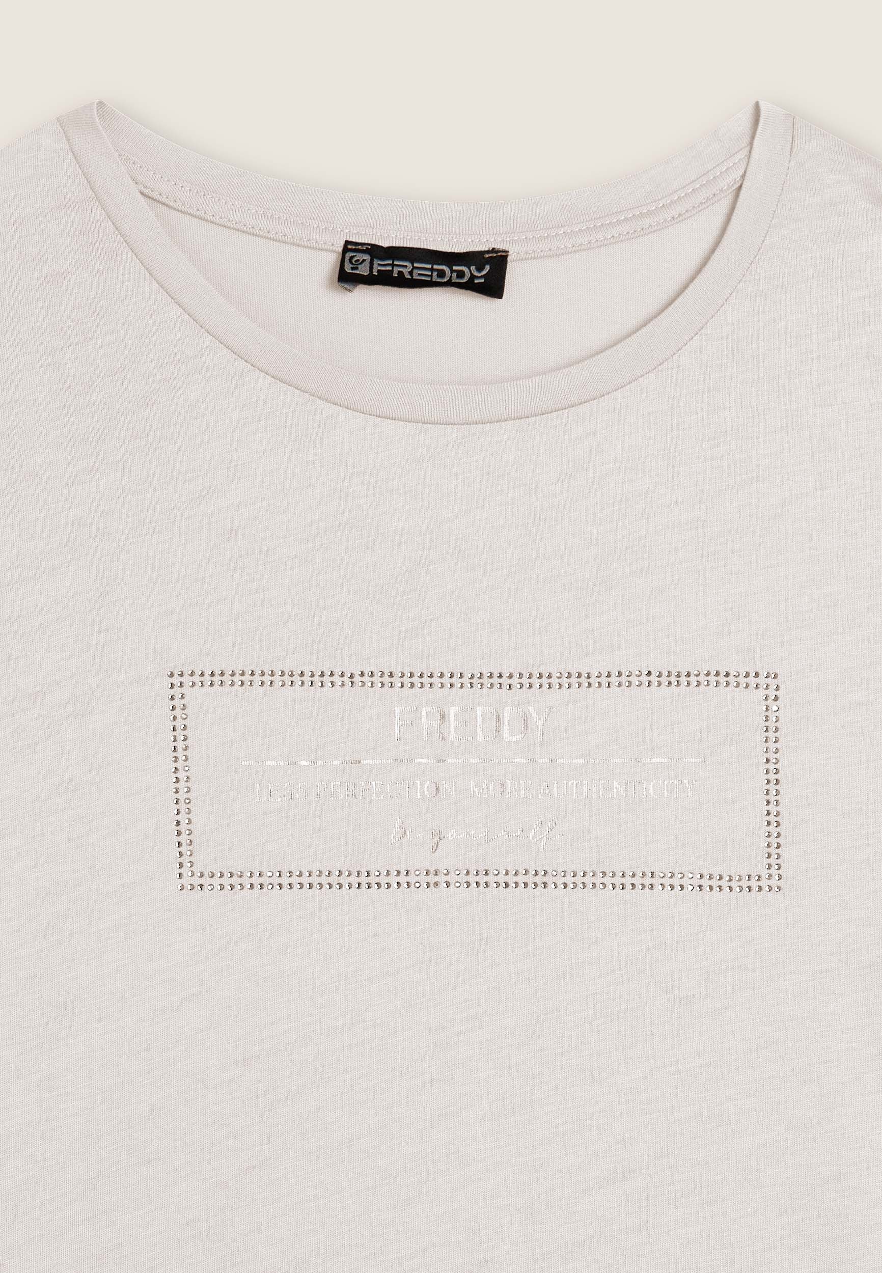 Freddy T-shirt Lunga Donna Grafica Cotone-Modal