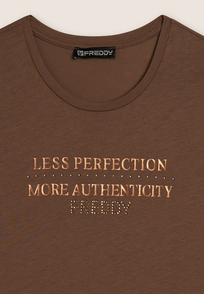 Freddy T-shirt Manica Lunga Grafica Donna Cotone Modal