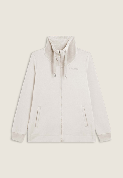 Freddy Felpa Zip Donna Velluto Collo Alto