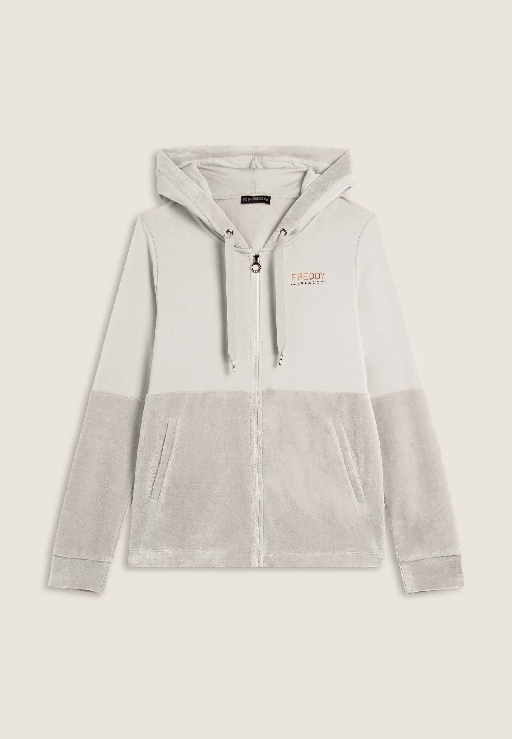 Freddy Felpa Cappuccio Zip Donna Velluto