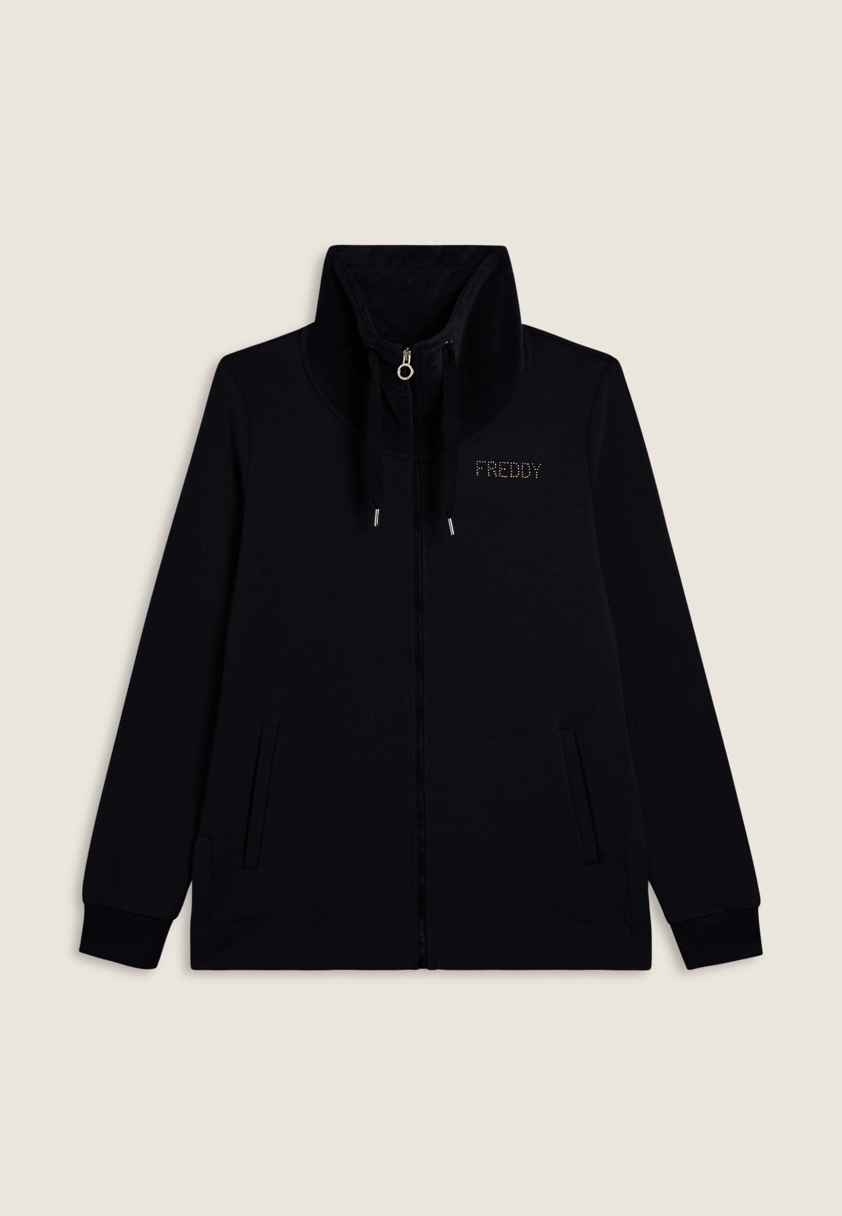 Freddy Felpa Donna Zip Collo Alto Velluto