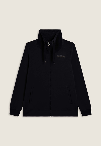 Freddy Felpa Donna Zip Collo Alto Velluto