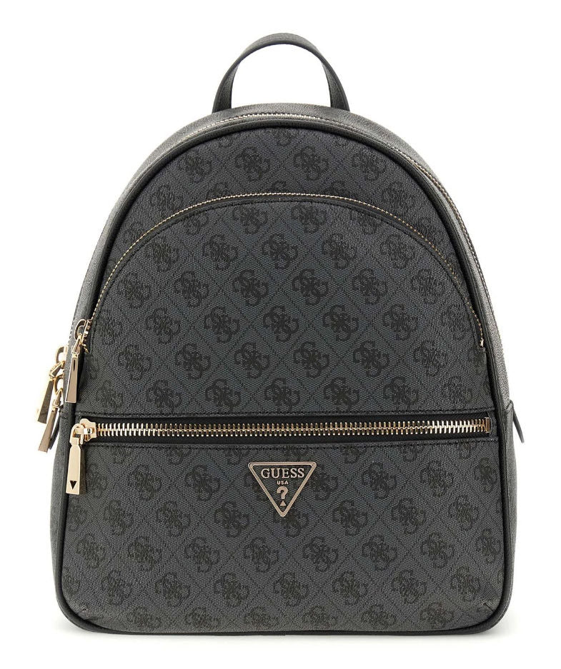 Zaino Donna grande Manhattan II Nero, con motivo logo all over