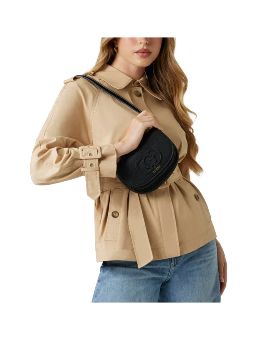 Borsa a Tracolla Calebra Mini Cnvrtbl Xbdy Flap - Nero