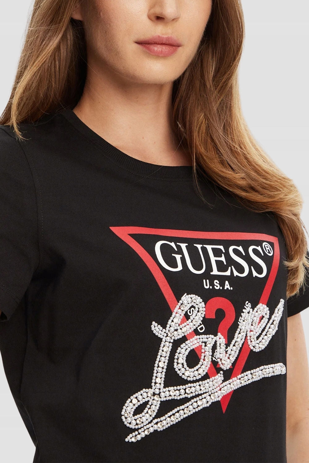 T-shirt Donna Pearls Love, dalla vestibilità slim