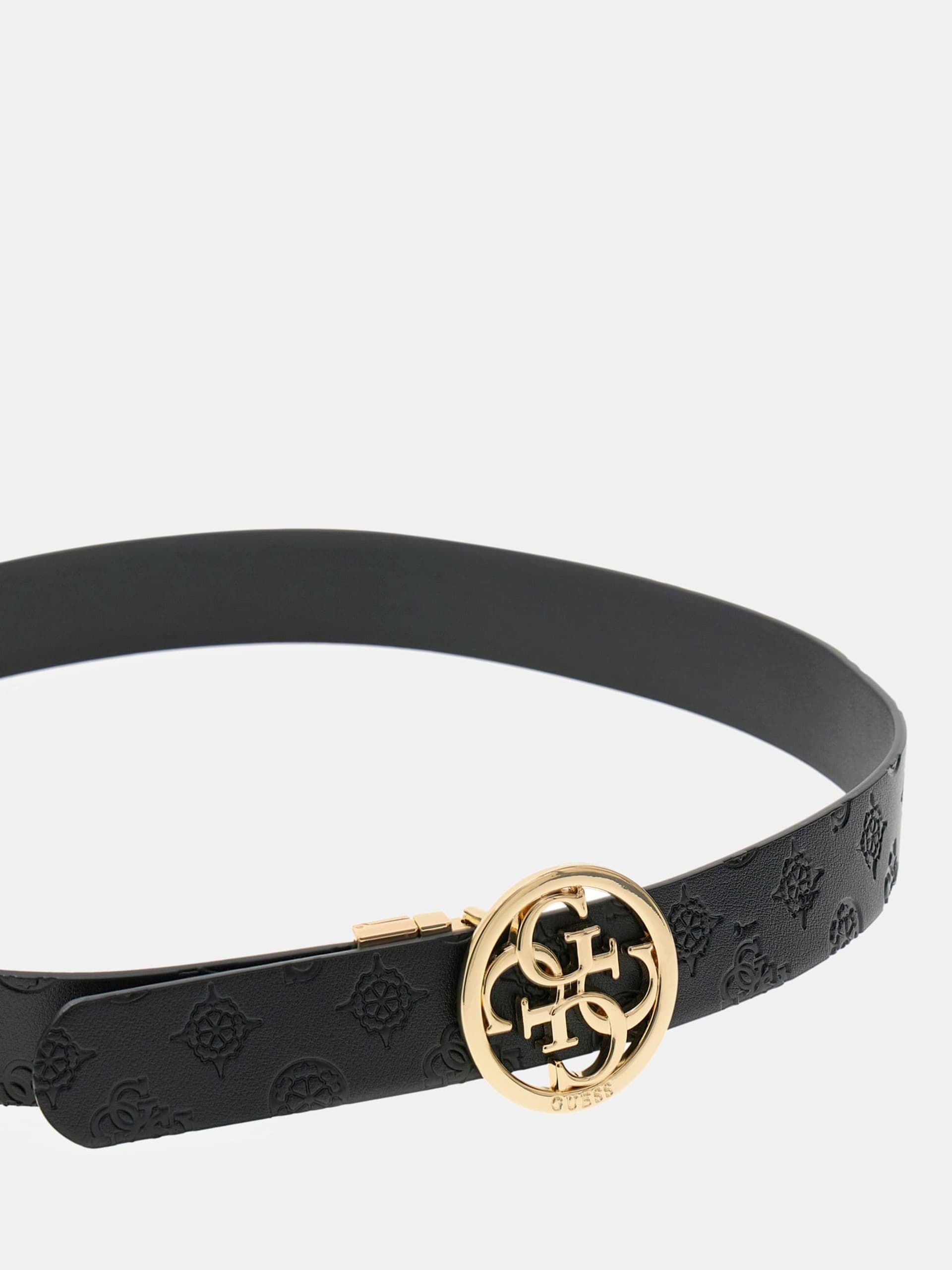 Cintura Donna in similpelle, con motivo impresso e logo peony