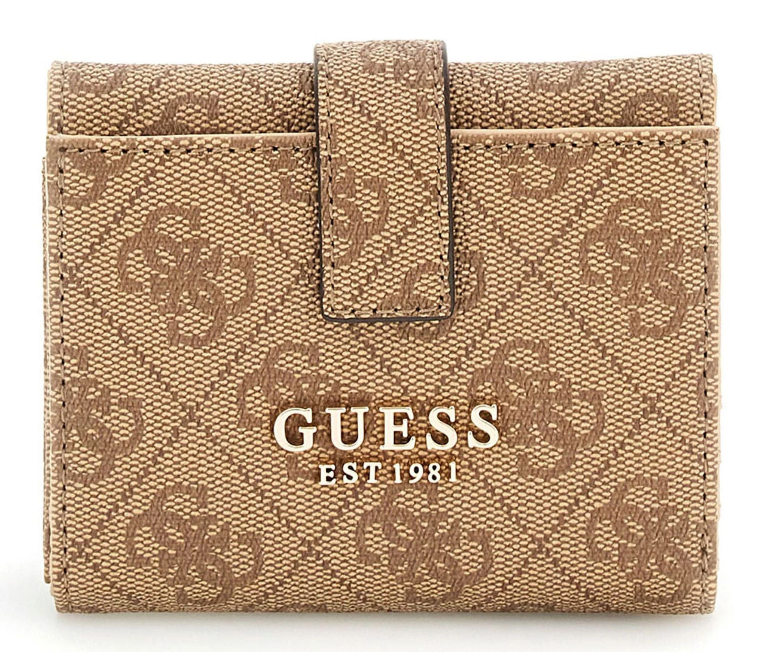 Portafoglio Donna Trifold, con bottone a pressione numerosi slot per carte 