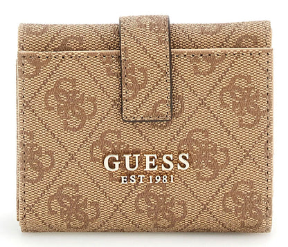 Portafoglio Donna Trifold, con bottone a pressione numerosi slot per carte 