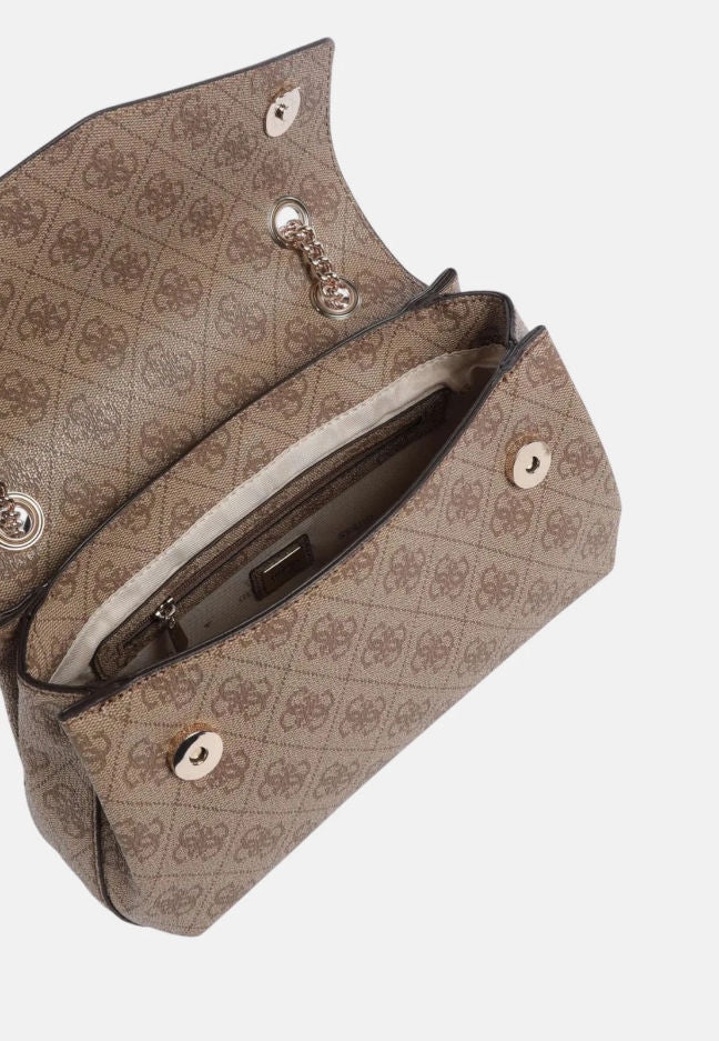 Guess Borsa Spalla Katya 4G Logo Donna Ecopelle