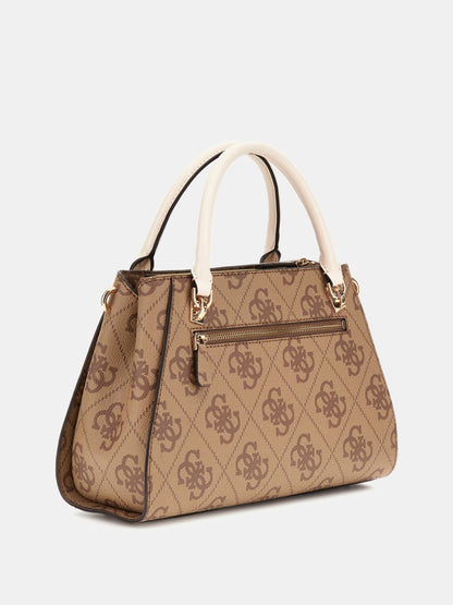 Borsa Donna con doppio manico a mano, motivo logo e stampa a contrasto