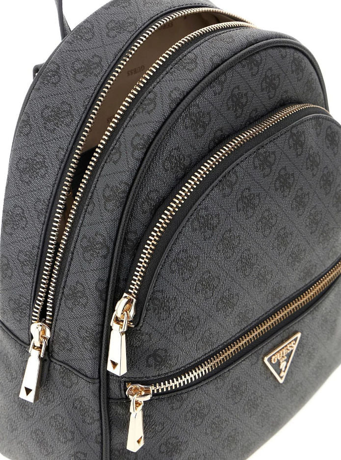 Zaino Donna grande Manhattan II Nero, con motivo logo all over