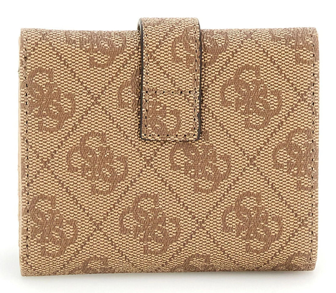 Portafoglio Donna Trifold, con bottone a pressione numerosi slot per carte 