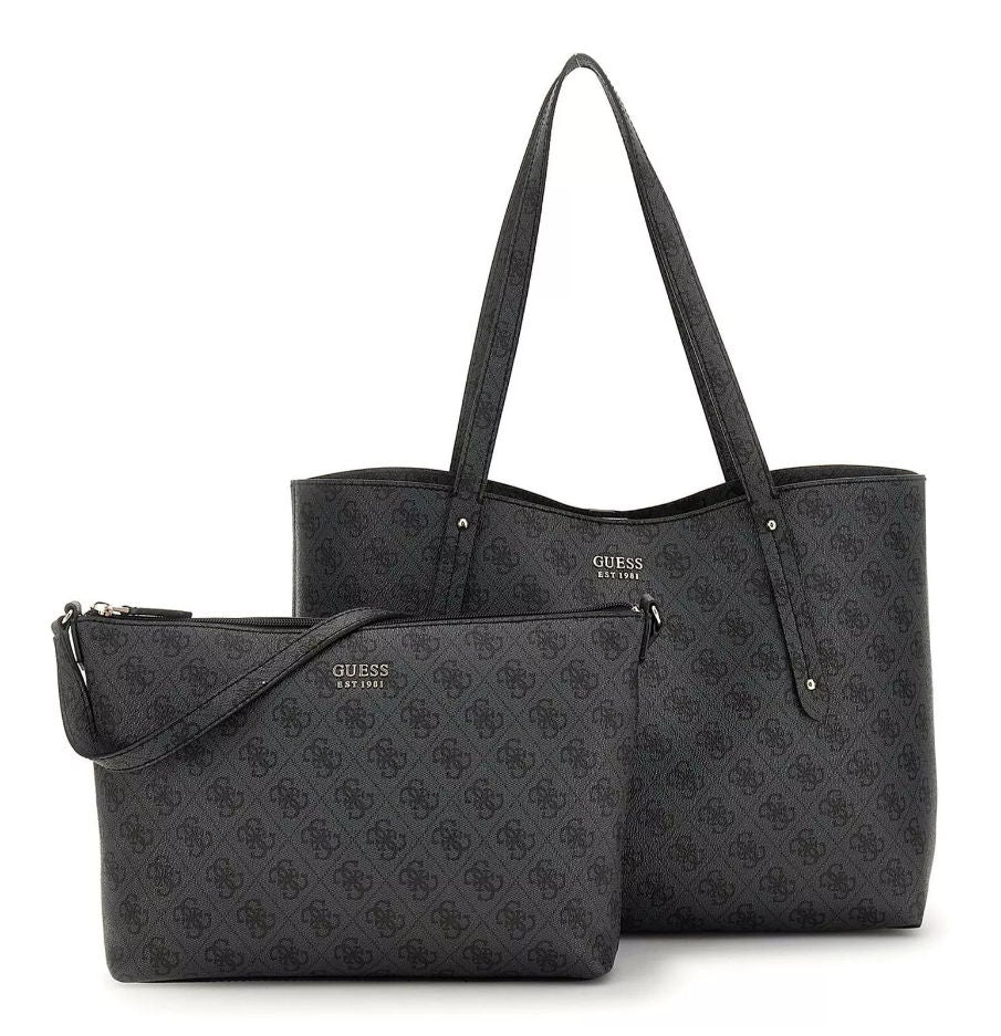 Borsa Donna modello shopper, con pochette rimovibile e motivo logo 
