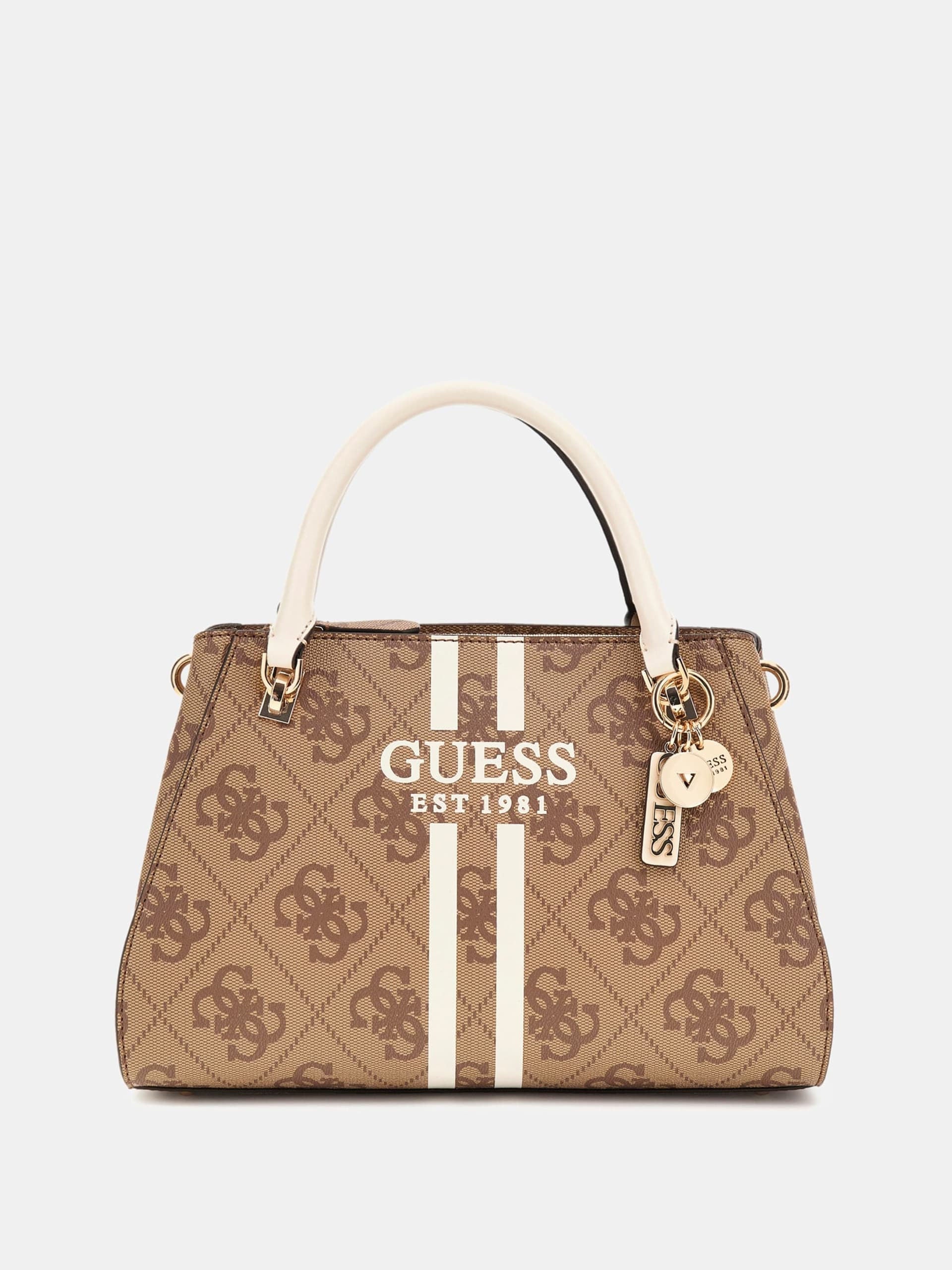 Borsa Donna con doppio manico a mano, motivo logo e stampa a contrasto