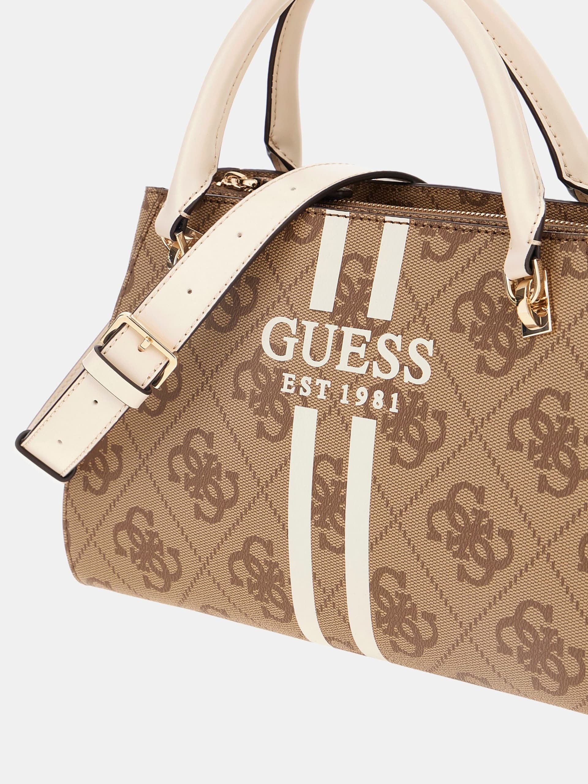 Borsa Donna con doppio manico a mano, motivo logo e stampa a contrasto